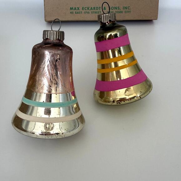 1940's Era Shiny Brite Box and Glass Ornaments Made in USA Max Eckardt - Picture 3 of 15